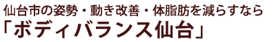 仙台市の姿勢・動き改善・体脂肪減らすには加圧ダイエット「BODY BALANCE SENDAI」